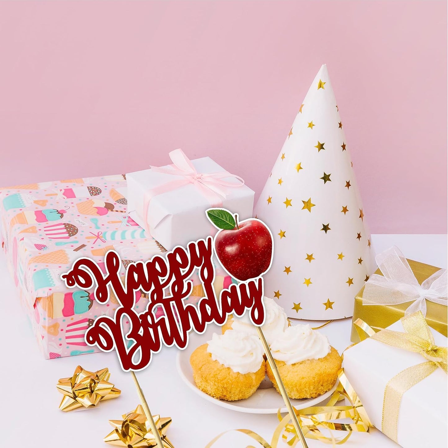 Seyal® Apple Happy Birthday Cake Topper
