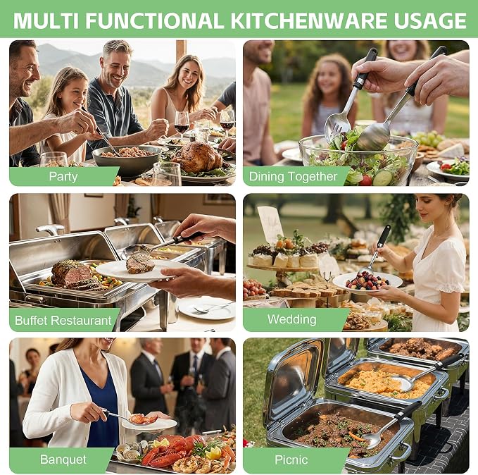 4pcs Stainless Steel Kitchen Utensils 18/0 Cooking Utensils Set - Image 7