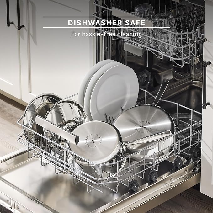 T-fal Pro Tri-Ply Stainless Steel, 12 Piece Pots and Pans Set - Image 9