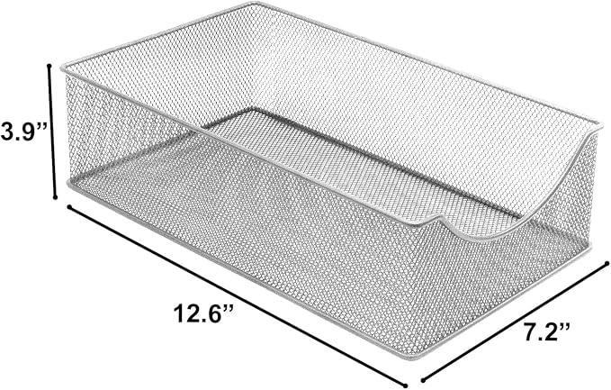 Sorbus Pull-Out Under Sink Organizer, Mesh Construction (Silver, 1 Pack) - Image 8