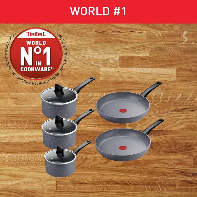 Tefal Healthy Cook On Non-Stick 5-Piece Pan Set, Glass Lids - Image 8