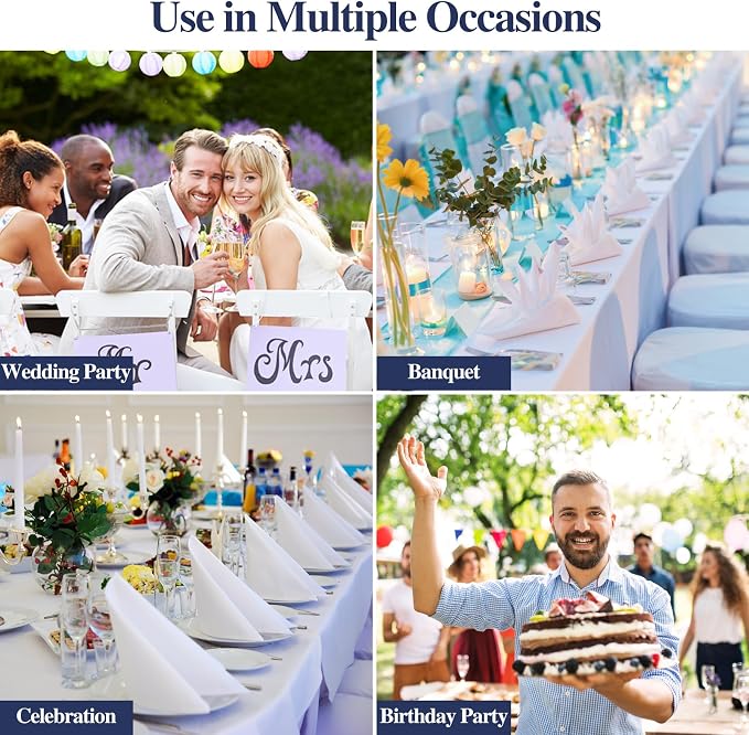 White Chair Sashes 25 Pack Spandex Stretch Chair Band Sashes with Buckles for Folding Chairs Wedding Party Reception Baby Shower Events Banquet Decorations - Image 7