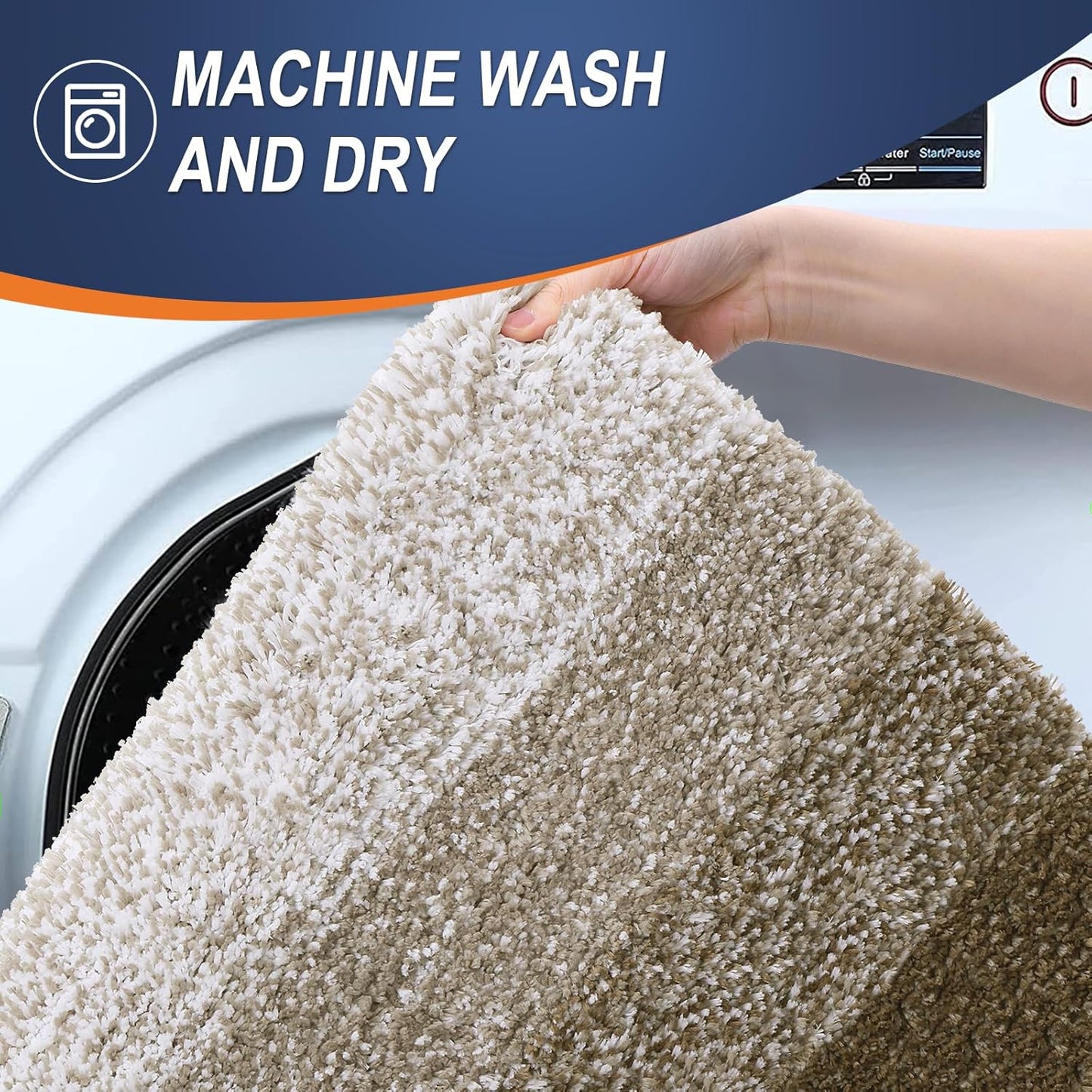 OLANLY Bathroom Rugs Mat 30x20, Extra Soft Absorbent Microfiber Bath Rugs, Rubber Backing, Quick Dry, Machine Washable Bath Mats for Bathroom Floor, Tub and Shower, Home Decor Accessories, Coffee