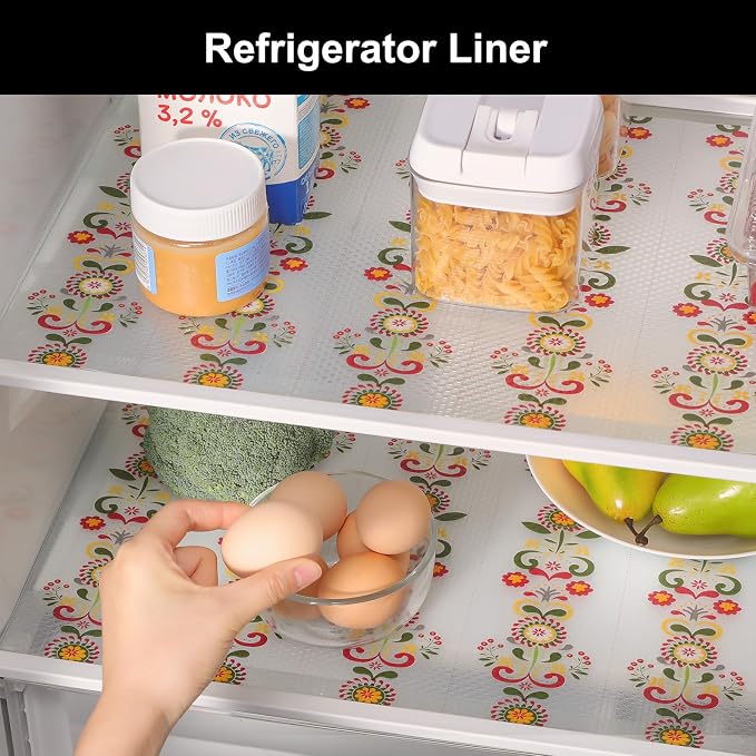 Cooyes Shelf Liner – Non-Slip Cabinet & Drawer Liner for Kitchen – Non-Adhesive Waterproof Shelf Paper with Modern Pattern – Durable EVA Cabinet Mat – Easy to Cut (Sunflower,23.6" W x 236" L) - Image 8