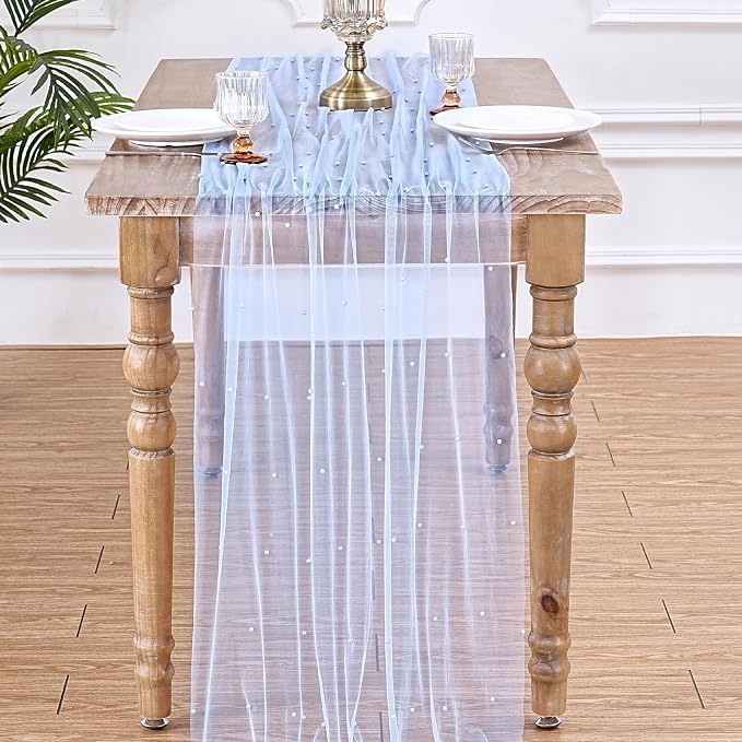 Pearl Table Runner Wedding Centerpieces 10ft Pearl Table Decor 29x120 Inch - Image 8