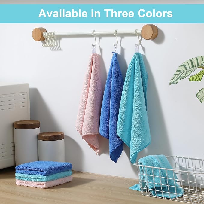 JOYMOOP Microfiber Cleaning Cloths Cyan, 11.8" x 11.8" Kitchen Towels – Reusable Cleaning Rags, Lint-Free, Super Absorbent Cleaning Cloths for Kitchen, Car, and Household Cleaning - Image 9