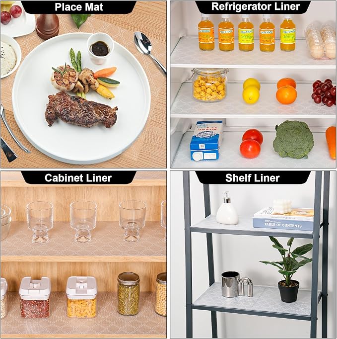 Cooyes Shelf and Drawer Liner for Kitchen Cabinets Non-Adhesive - Image 7