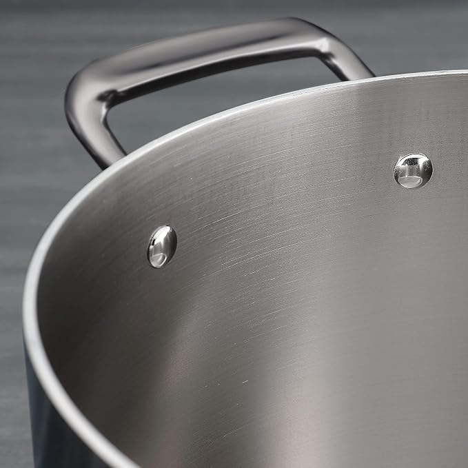 Tramontina Boston Tri-Ply Clad Stainless Steel 6-Quart Braiser Pan with Lid - Image 8