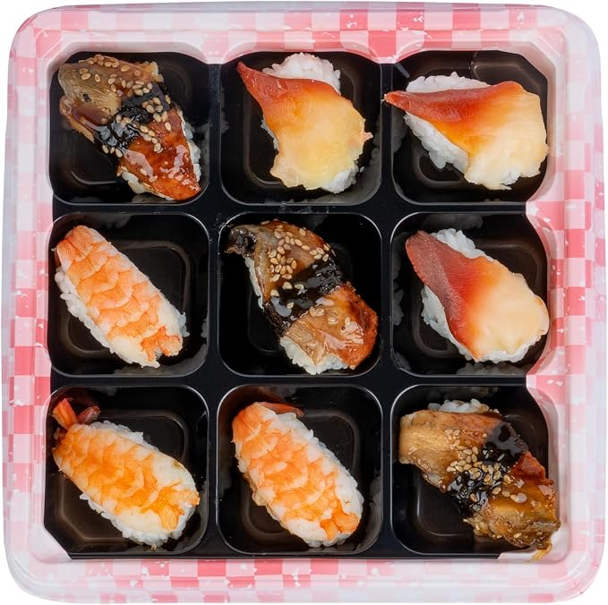 Restaurantware-Bento Tek 16.9 Ounce Meal Prep Containers, 100 Disposable To Go Food Boxes - Lids Sold Separately, 9 Compartments, Pink And Black Plastic Bento Lunch Boxes, Freezable, For Take Out - Image 7
