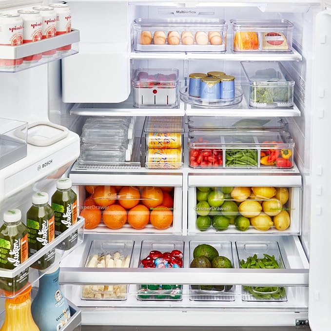 iDesign Plastic Crisp Divided Fruit and Vegetable Storage with Easy to Grip Integrated Handles Designed to Keep Food Fresh Longer, 8.32" x 6.32" x 3.76", 2 Section - Image 7
