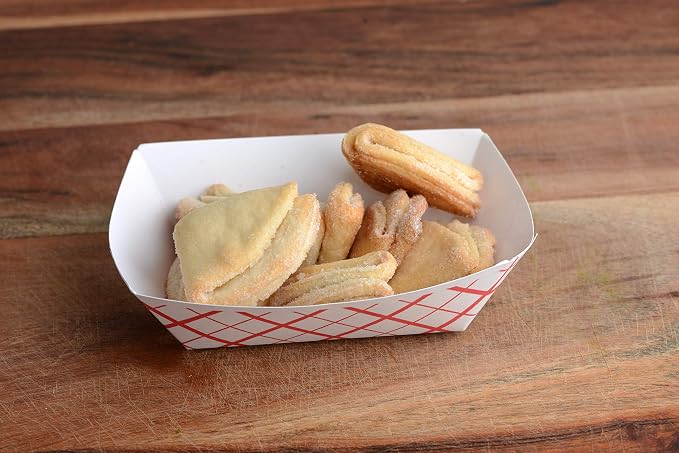 700ct Disposable Paper Food Tray (1/4 LB) - Red Check Food Tray, USA MADE, Recyclable, Biodegradable, Compostable, Great for Picnics, Carnivals, Party, Camping, BBQ, Restaurants, Fries (0.25lb) - Image 5