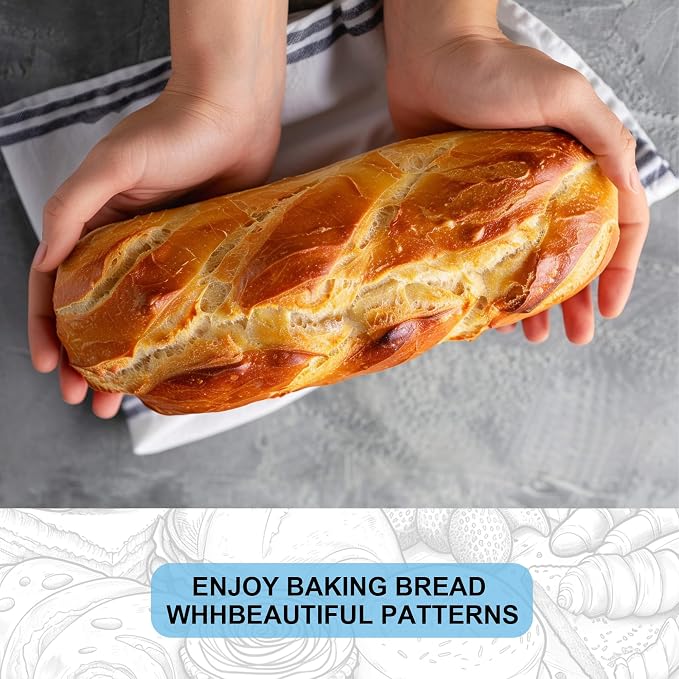 10 Inch banneton bread proofing basket, Set of 6 Natural Rattan Bread Proofing Basket with Linen Liners, Splinters-Free Handmade Brotform for Sourdough, Home & Professional Baking - Image 7