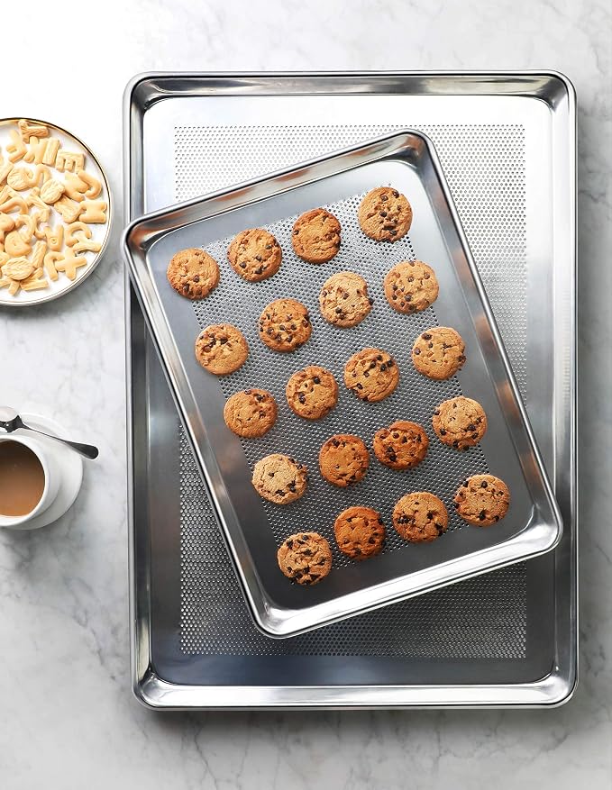 New Star Foodservice Commercial-Grade 18-Gauge Aluminum Sheet Pan/Bun Pan, Half Size, 13 x 18 x 1 Inches, Pack of 12 - Image 9