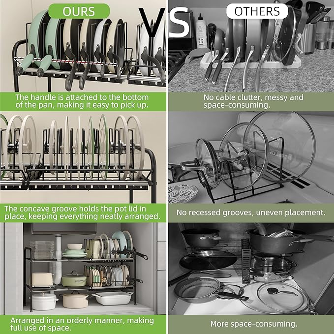 NETEL Expandable Under Sink Organizer,Pot and pan Organizer Under Cabinet - Image 7