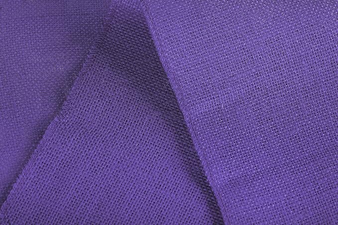MDS® Pack of 20 Natural Burlap Table Runner, 12 x 72 Inch, Jute Rustic Farmhouse Boho Table Decor for Wedding Reception, Dining Table, Bridal Shower, Baby Shower & Party Decorations - Lavender - Image 6