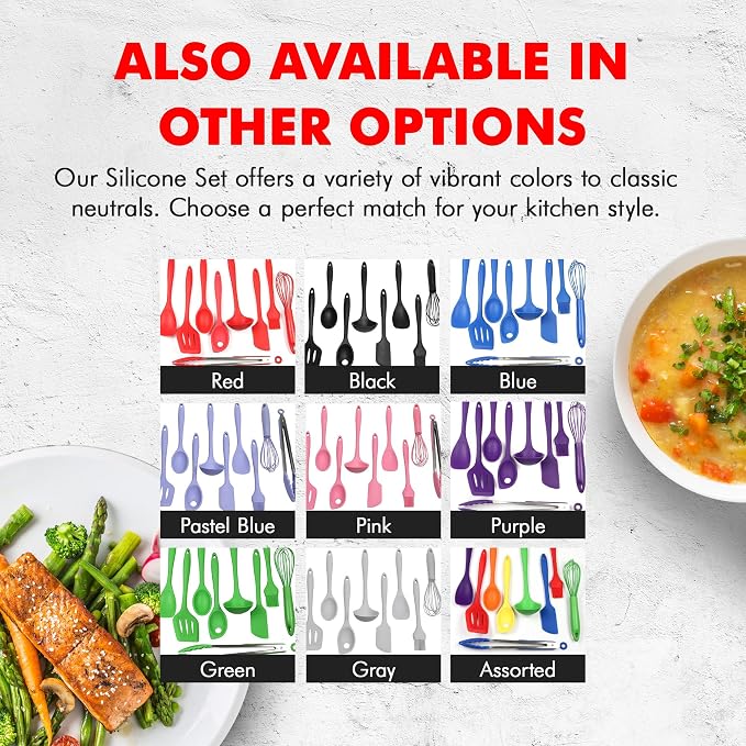 Chef Craft 9 Piece Green Premium Silicone Kitchen Tool Set (42084) - Image 6