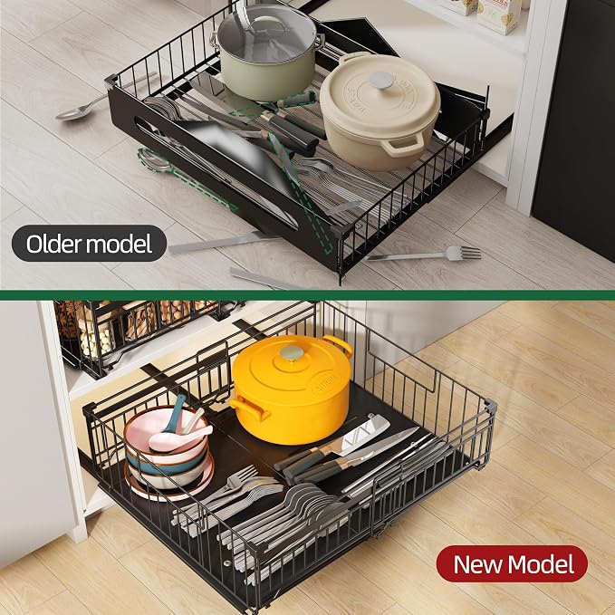NETEL 2 Pack Expandable Pull Out Cabinet Organizer, 19.7" Deep - Image 8