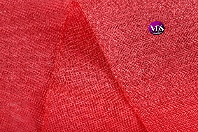 VDS Pack of 25, Burlap Table Runner 100% Natural Jute Rustic Hessian Table Cloth Centrepiece for Wedding Bridal Shower Birthday Event Party Banquet Table Decoration (Size 12X108 Inch)(Red) - Image 6