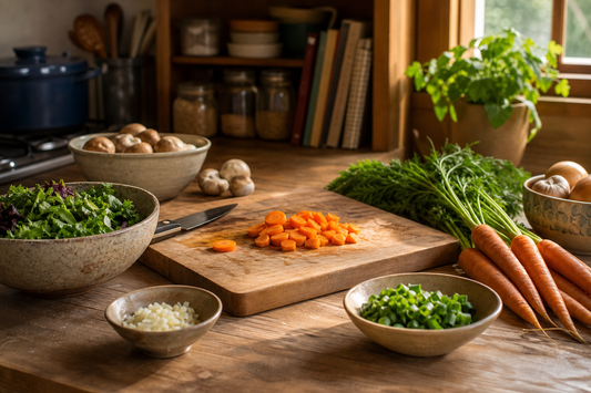 Unbranded organized spatial layout featuring practical food preparation