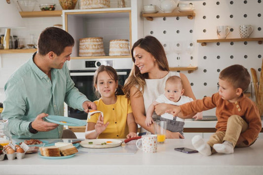 The Happiness of a Family That Tidies the Kitchen and Shares Breakfast Together
