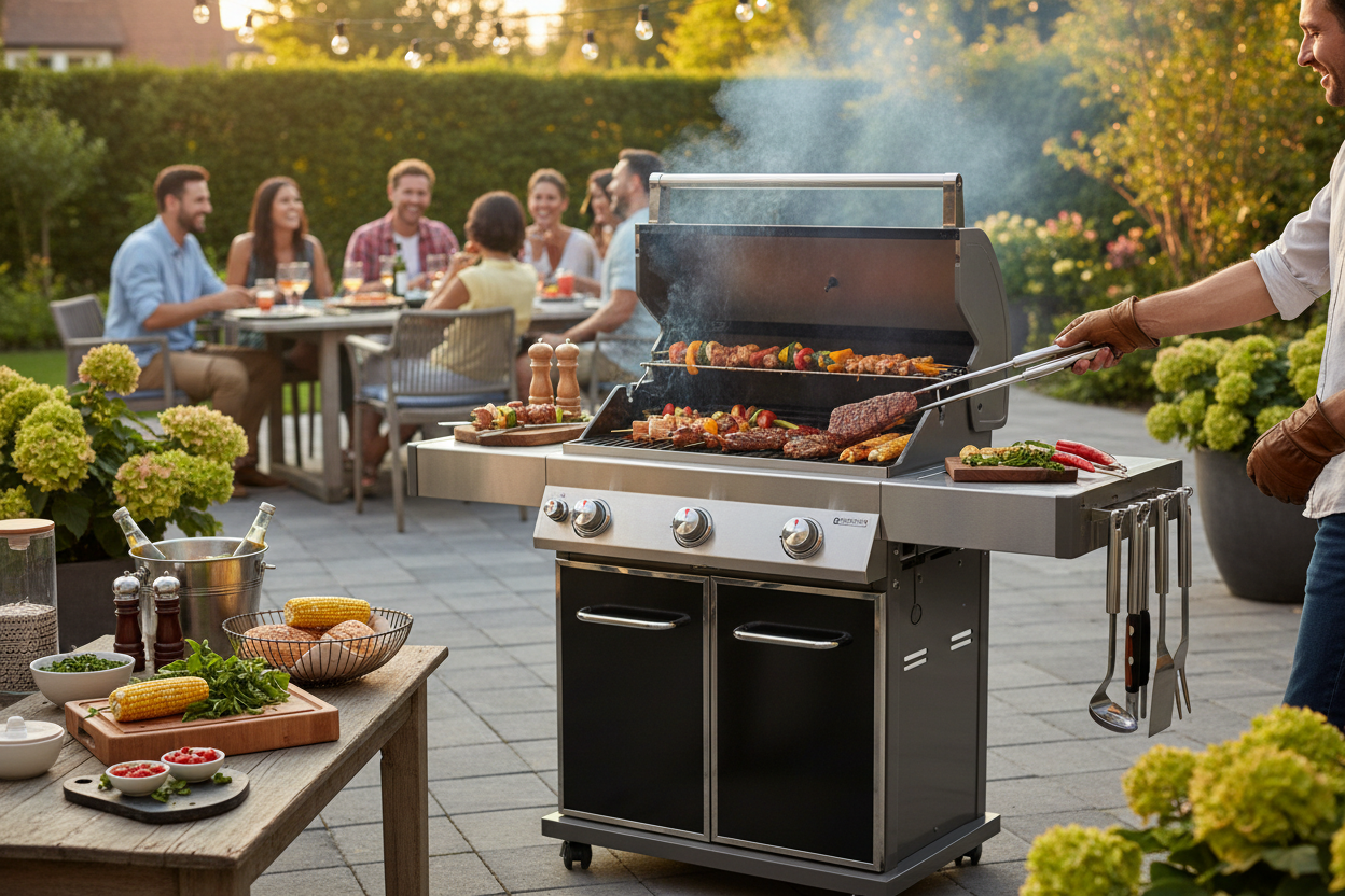 Grills and outdoor cooking equipment - BBQ grills, smokers, outdoor kitchen accessories, and grilling tools
