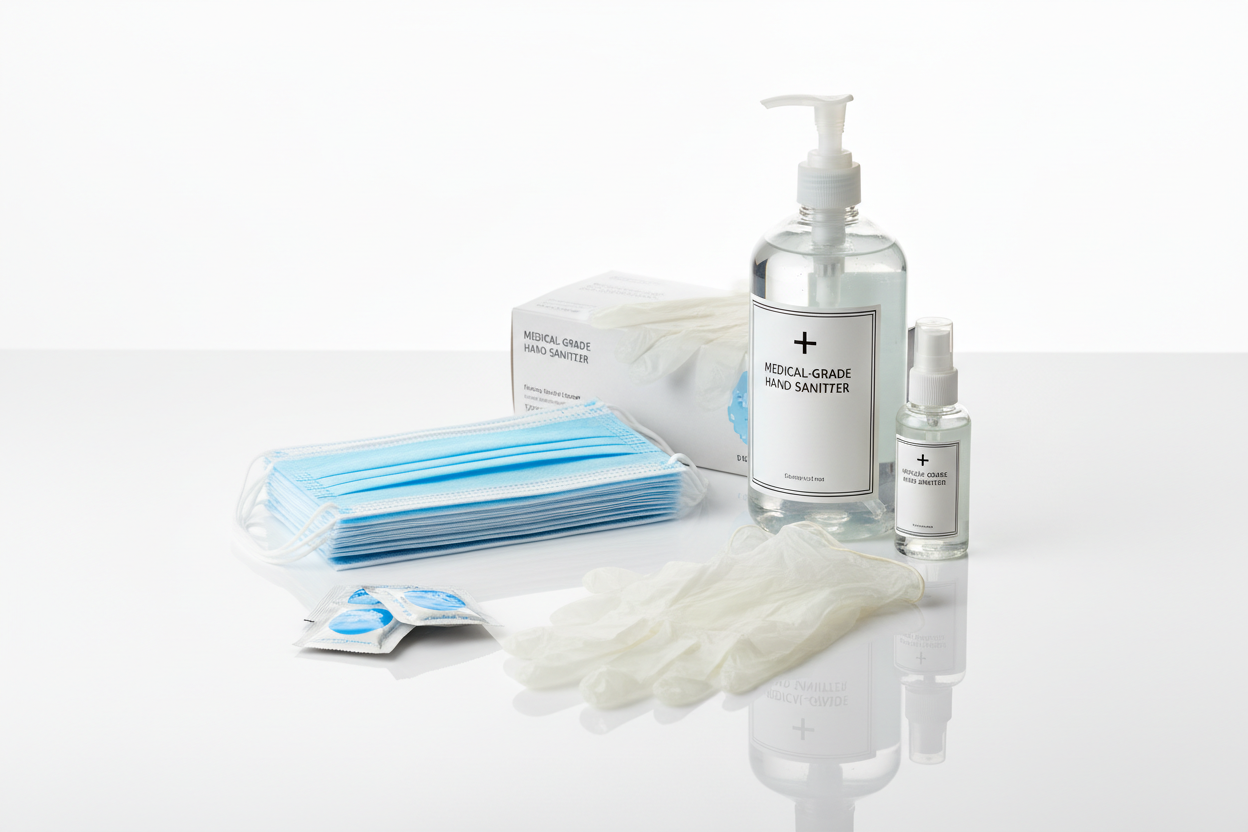 Personal protective equipment - face masks, gloves, safety gear, and health protection supplies