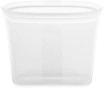 Zip Top Reusable Food Storage Bags | Sandwich Bag [Frost] | Silicone Meal Prep Container | Microwave, Dishwasher and Freezer Safe | Made in the USA by ZipTop