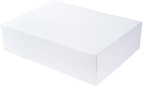 O’Creme Cake Boxes – White Bakery Boxes – 19 x 14 x 5 Inch Pastry Containers – Kraft Bakery Boxes for Holding and Displaying your Pastries - Pack of 5 - Image 2