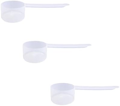 Plastic Measuring Scoop, (43 cc | 1.5 Oz. | 43 mL) Long Handle Spoons for Powders, Granules, Coffee, Pet Food, Baking Supplies, Protein and Other Dry Goods, BPA Free (Set of 3) by TheScoopie