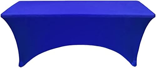 YOUR CHAIR COVERS Rectangular Spandex Table Covers 6ft Fitted Tablecloth Wedding Event Patio Decorations Elastic Fabric Stretch Tables Cover for 6 ft Folding Table (Royal Blue) - Image 2
