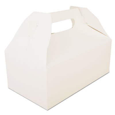 SCT 2701 Paperboard White Small Barn Style Carry Out Box, 5-lb Capacity, 8-7/8" Length x 5" Width x 3-1/2" Height (Case of 250) - Image 4
