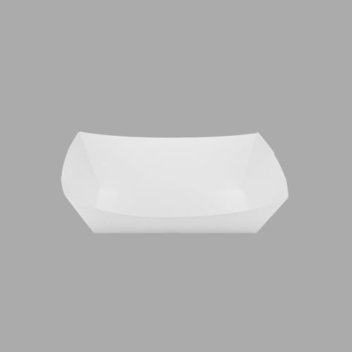 Karat White Paper Food Trays [3 LB - 500 ct] Disposable Food Boats for Food Trucks, Nachos, Snacks | Leak Resistant, Sturdy, PFAS-Free - Image 5