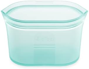 Zip Top Reusable Food Storage Bags | Small Dish [Teal] | Silicone Meal Prep Container | Microwave, Dishwasher and Freezer Safe | Made in the USA by ZipTop