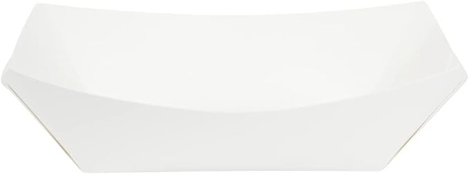 Restaurantware-Bio Tek 1 Pound Food Trays, 200 Disposable Paper Food Trays - Heavy-Duty, Greaseproof, White Paper Food Boats, For Snacks, Appetizers, Or Treats, Use At Parties Or Carnivals - Image 14
