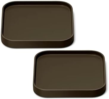Caraway Spoon Rest Set of 2, Stackable Spoon Holder for Kitchen Counter | Drip Catching, Heat-Resistant Design, Non-Slip Base, Black by Unknown