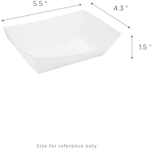 Karat White Paper Food Trays [1 LB - 1,000 ct] Disposable Food Boats for Food Trucks, Nachos, Snacks | Leak Resistant, Sturdy, PFAS-Free - Image 2