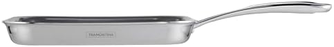 Tramontina Utsava Tri-Ply Clad Stainless Steel 10-Inch Square Grill Pan - Image 7