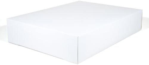 SOUTHERN CHAMPION TRAY SCT 1075 Premium Clay Coated Kraft Paperboard White Non-Window Sheet Cake and Utility Box, 22" Length x 16-3/4" Width x 4-1/2" Height (Case of 50) by SouthernChampionTray