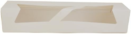 SCT Bakery Automatic Window Bakery Box, Donut Box & Pastry Box (200 Pack), 18 x 4 x 3-1/2 Inch, White Food Tray with Viewing Window, Grease & Moisture Resistant, Recyclable & Compostable, 24323 - Image 4