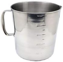 5L (169oz) 304 Stainless Steel Measuring Pitcher – Measuring Cup with Handle & Spout, Large Capacity Container for Baking, Brewing, and Restaurant Use - Maid in South Korea - Image 3