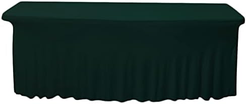 5ft Table Cover Fitted Green, Spandex Table Clothes Elastic Table Cover, Stretch Tablecloth for Party, Wedding, Birthday, Banquet, Vendor Stand by hapygasmAZ