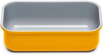 Caraway Non-Stick Ceramic-Coated 1 lb Loaf Pan | Naturally Slick Ceramic Coating, Non-Toxic, PTFE and PFOA Free, Perfect for Pound Cakes, Breads, and More, Marigold by Unknown