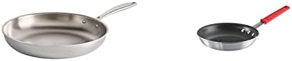Tramontina Fry Pan Stainless Steel Tri-Ply Clad 12-inch, 80116/007DS & Professional Fry Pans (8-inch) by Tramontina