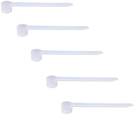 Plastic Measuring Scoop, 1/2 Teaspoon (2.5 cc | 2.5 mL) Long Handle Spoons for Powders, Granules, Coffee, Pet Food, Baking Supplies, Protein and Other Dry Goods, BPA Free (Set of 5) by TheScoopie