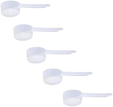 20cc Long Handle Measuring Scoop (4 Teaspoon / 20mL) - Heavy-Duty Plastic Spoon for Powders, Protein, Coffee, and Baking, 5-Pack by TheScoopie