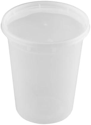 Reusable Plastic BPA-Free Food Storage Deli Container Leak‑Proof | 32oz, 50 set, Heavy Duty, Microwave, Freezer & Dishwasher Safe, Stackable - Image 6