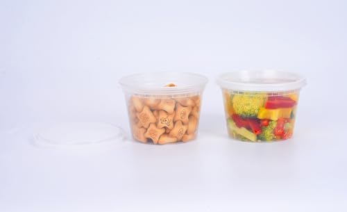 EDI [16 OZ, 25 Sets] Plastic Deli Food Storage Containers with Airtight Lids | Microwave-, Freezer-, Dishwasher-Safe | BPA Free | Heavy-Duty | Meal Prep | Leakproof | Recyclable - Image 5