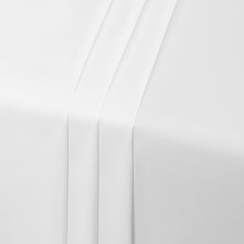White Tablecloths for Rectangle Tables,90 x 132 Inch - Image 4
