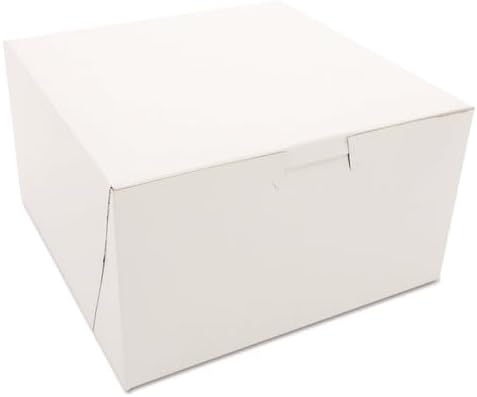 SCT Bakery Premium Paperboard Bakery Box, Donut Box & Cake Box (250 Pack), 7 x 7 x 4 Inch, White Food Tray, Grease & Moisture Resistant, Recyclable & Compostable, 0921 - Image 4