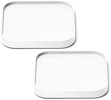 Caraway Spoon Rest Set of 2, Stackable Spoon Holder for Kitchen Counter | Drip Catching, Heat-Resistant Design, Non-Slip Base, White by Unknown